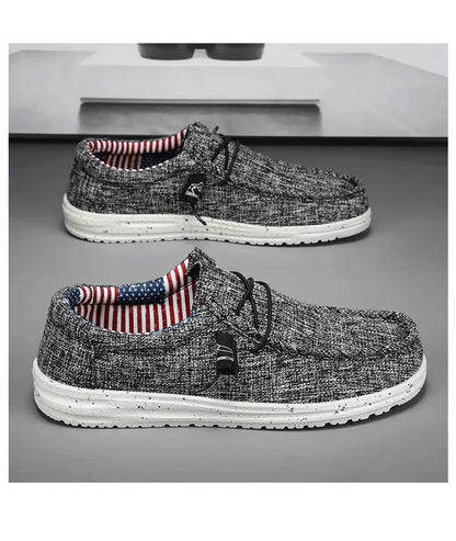 Men 2024 New Leisure Sneakers Spring Summer Breathable Lightweight Outdoor Canvas Shoes Large Size Men's Shoes Walking Loafers