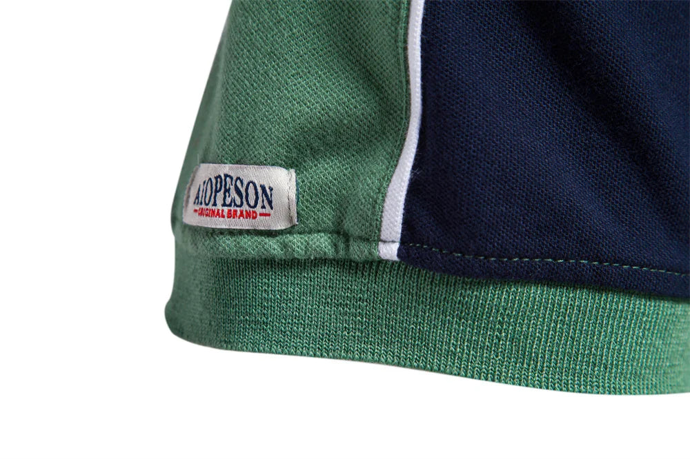 2024 New Summer Patchwork Polo Shirt For Men Brand Quality Short Sleeve Baseball Mens Polos