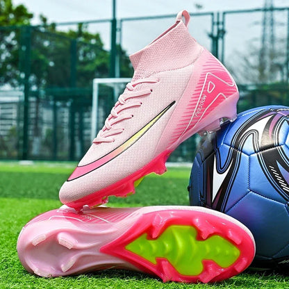 New Men Football Boots Match Outdoor Long Spikes Soccer Shoes Cleats Comfortable Training Sport Adult Breathable Boys Non Slip