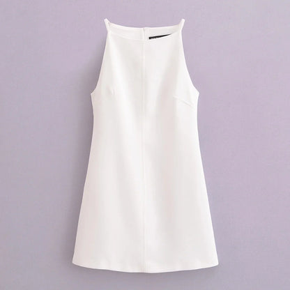 White Black Dress Women Off Shoulder Halter Short Dresses Summer Elegant Party Dresses Bodycon Red Blue Mini Dress