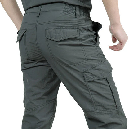Cargo Pants Men Summer Tacitcal Casual Trousers Waterproof Quick Dry Multi Pocket Pant Male Work Outdoor Joggers Running 5XL