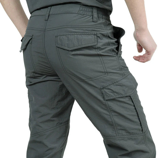 Cargo Pants Men Summer Tacitcal Casual Trousers Waterproof Quick Dry Multi Pocket Pant Male Work Outdoor Joggers Running 5XL