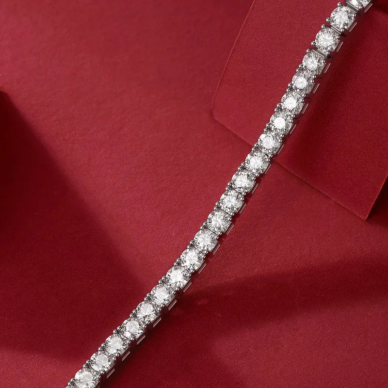 2024 New In GRA Certified 3/4/5/6.5MM White Full Moissanite Tennis Bracelet for Women Men 925 Silver Diamond Link Bracelets