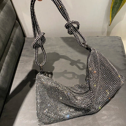 luxury Designer hobo shoulder bag handmade Shining Rhinestones Evening clutch Bag Purse Crystal Purses and handbag Hobo Bags
