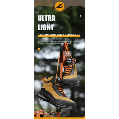 Anti Splash Water Safety Shoes Men Wear Resistant Work Boots Steel Toe Shoes Puncture-Proof Protective Shoes Security Sneakers