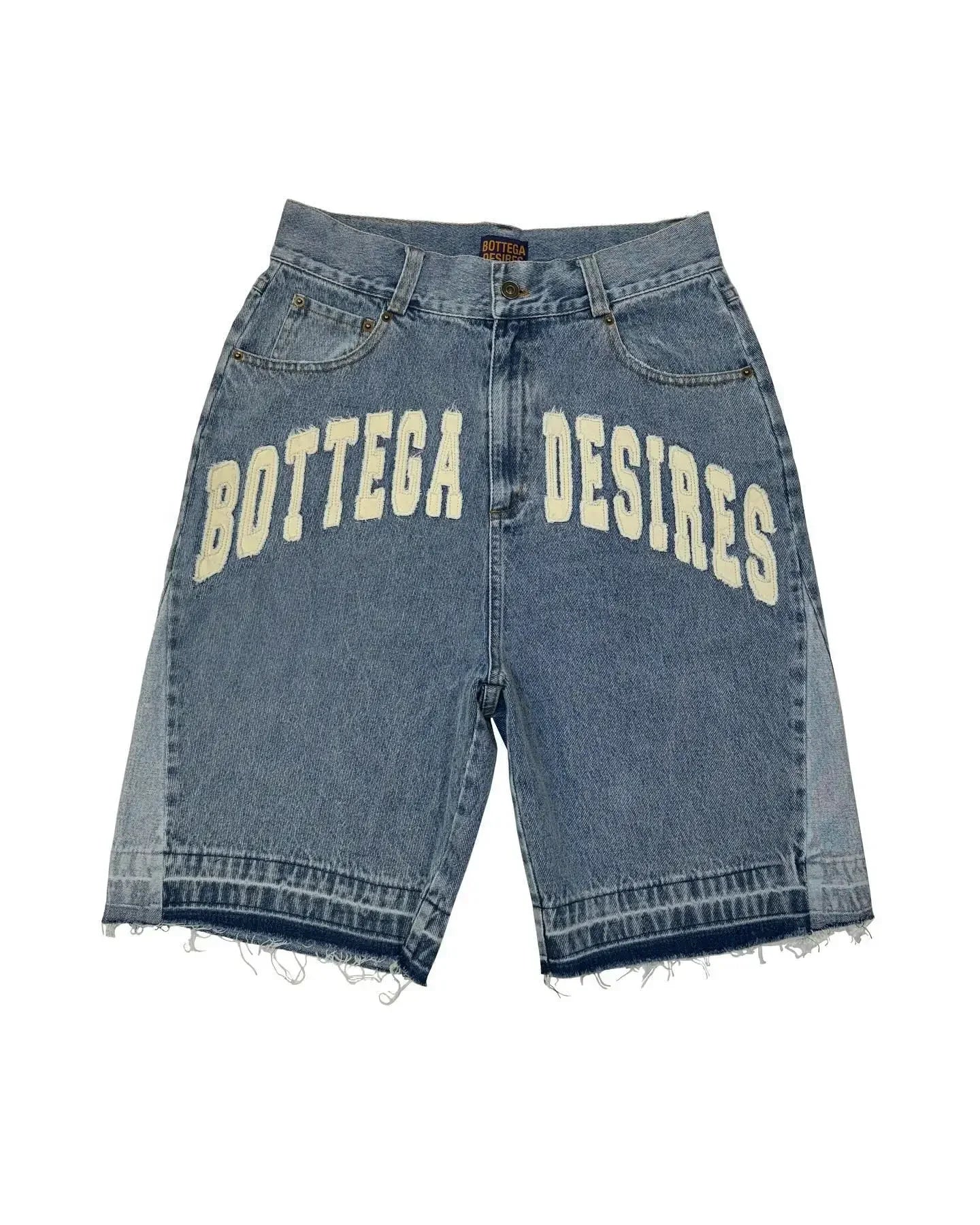 Shorts Letter Cartoon Patchwork Loose Jeans Wide Leg Pants Harajuku Rock Pants Men
