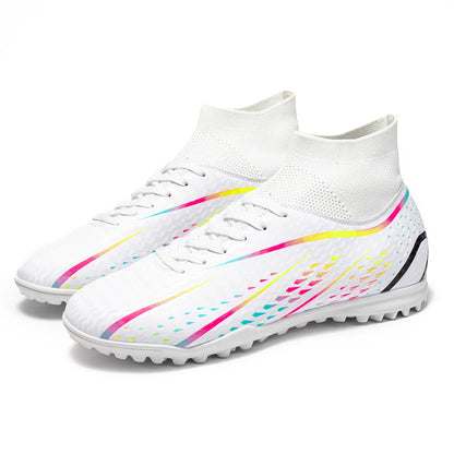 Classic TF Turf football shoes PU Fabric Comfort Upper Rubber Abrasion Resistant Sole Unisex Kids Sports Sneakers