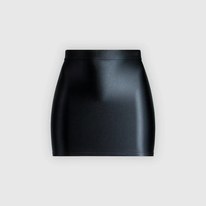 satin glossy Skirt Elastic Smooth Gloss Tight Skirt Oil Solid Color Half Skirt Satin glossy Wrap Hip Short Skirt