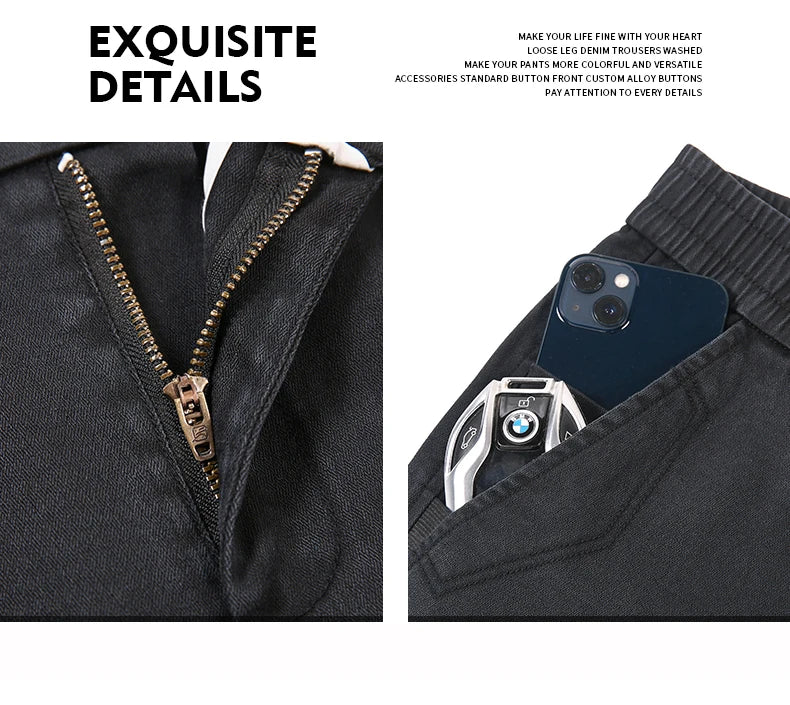 4 Colors New Straight Men's Pants Baggy Casual Lyocell Comfortable Stretch Trousers Male Wide Fashion Korean Pants Streetwear
