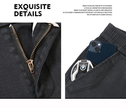 4 Colors New Straight Men's Pants Baggy Casual Lyocell Comfortable Stretch Trousers Male Wide Fashion Korean Pants Streetwear
