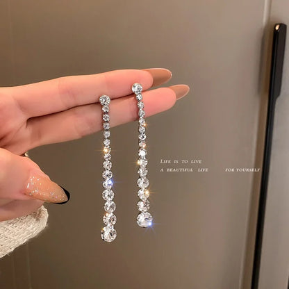 Geometric Triangle Earrings European and American Fashion Long Tassel