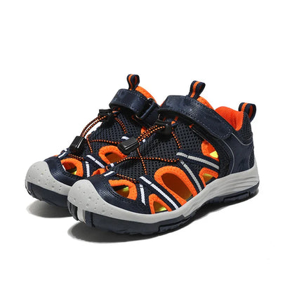 Summer Breathable Children Casual Beach Footwear Closed Toe Sandals For Kids Boys Sport Walking Shoes Size 30-39