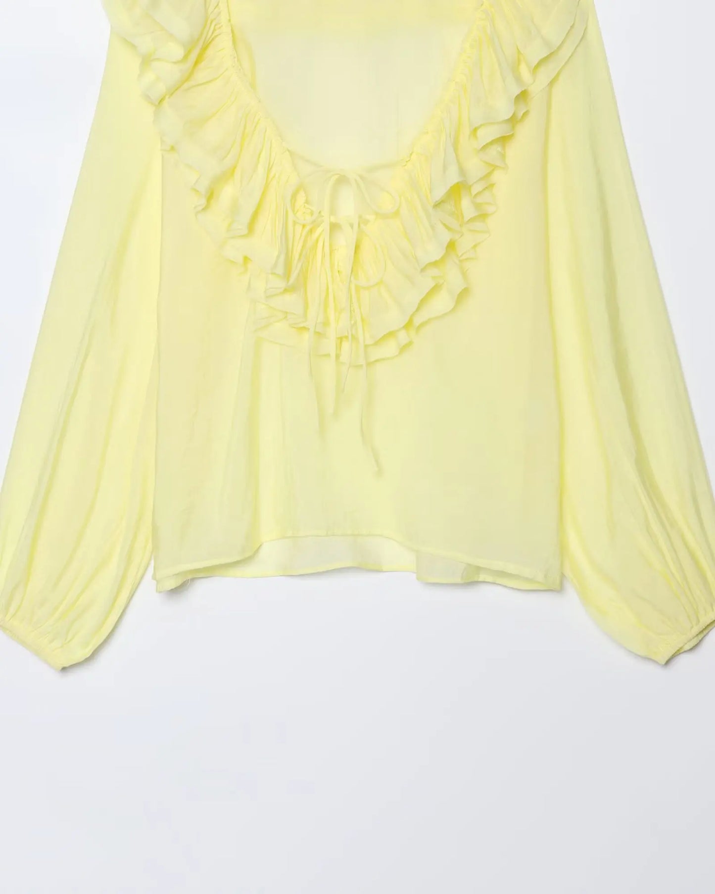 Women Fashion Long Sleeve V Neck Tierred Ruffles Loose Blouse Female Solid Color Casual Shirts Blusas Chic Tops LS6317