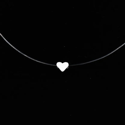 5 Colors Dazzling Zircon Necklace Invisible Transparent Fishing Line Simple Pendant Necklace Jewelry For Women Pearl Jewelry