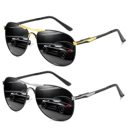 Luxury Oversized Metal Pilot Sunglasses Men Women Driving Fishing Sun Glasses Male Female Sunglass Man Eyewear