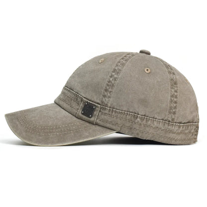 Washed Cotton Baseball Cap Men Women Casual Vintage Dad Hat Adjustable Trucker Style Low Profile Outdoor