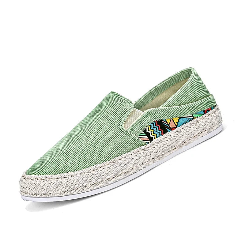 Sapatilhas Casuais Masculinas de Lona Tênis Masculino Slip-on Vulcanizado Confortáveis Sapatilhas Masculinas Mocassins Sapatos de Condução Zapatos Hombre