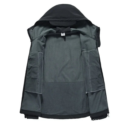 Winter Fleece Jackets Thermal Softshell Outdoor Fishing Hiking Hunting Camping Cargo Coats Waterproof Windproof Men Tops Durable