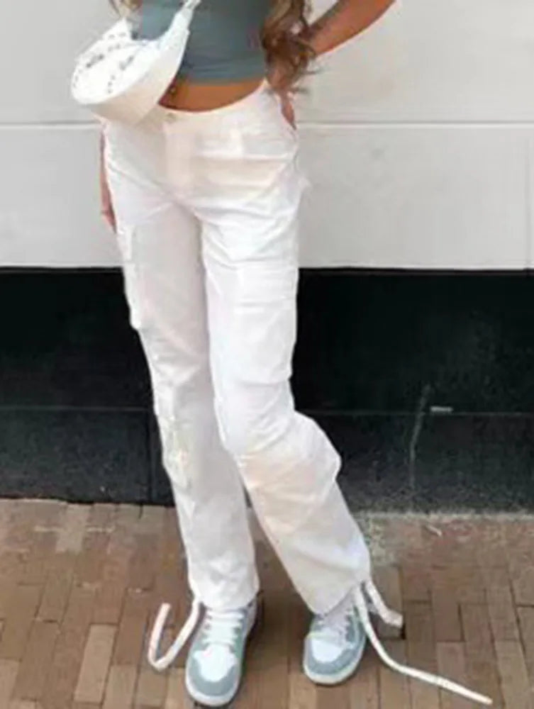 Low Waist Fashion Trendy Workwear Denim Casual Pants