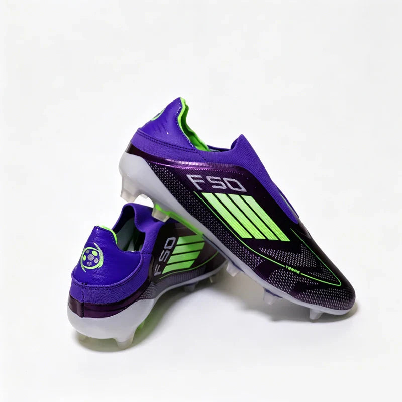2555 High Quality Mens Soccer Shoes SLIP-ON Non-Slip Turf Soccer Cleats Boys TF/FG Training Football Boots Chuteira Campo F50