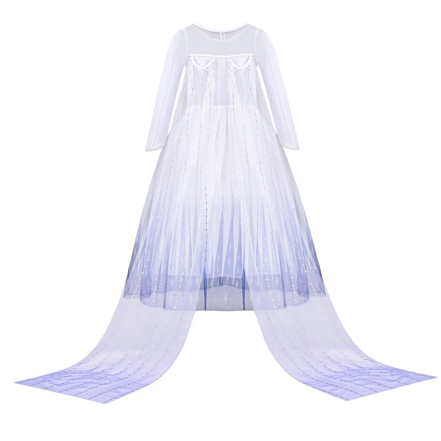 Girls Frozen 2 Elsa Anna Princess Mesh Sequin Clothes Kids Cosplay Snow Queen Costumes Carnival Birthday Party Elsa Gowns