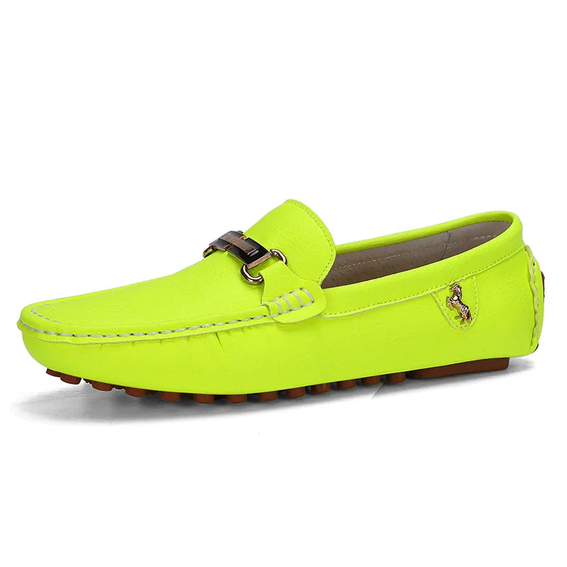 Shoes Men Handmade PU Leather Loafer Casual Driving Flats Slip-on Shoes Luxury Comfy Moccasins White Loafers Shoes for Men