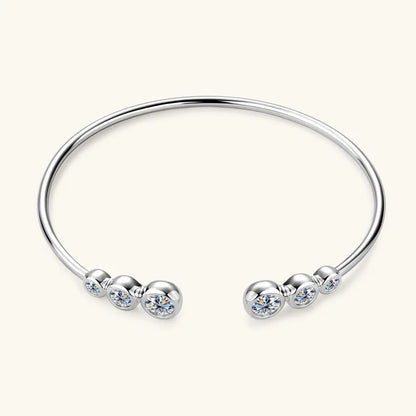 Luxury D Color 1.8cttw Full Moissanite Tennis Bracelet Bangle For Women Girl S925 Silver Pass Diamond Test Bubble Bracelets