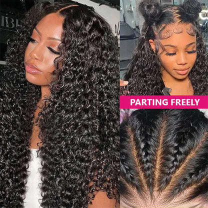 Water Wave Lace Front Wigs Glueless Wig Human Hair Ready To Wear Wigs Brazilian Lace Frontal Human Hair Wigs Pre Cut For Women