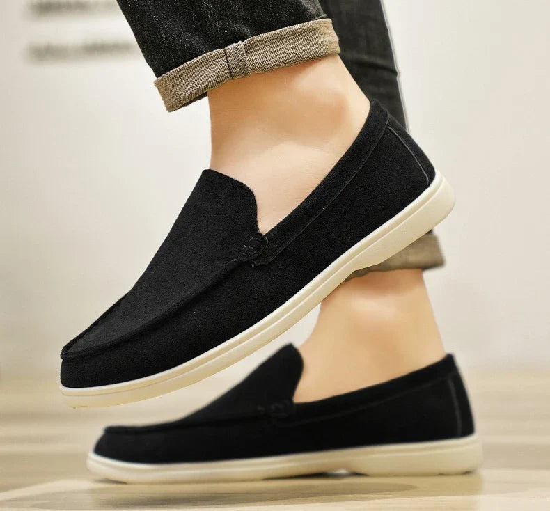 New autumn British style men's bean shoes fashionable youth low top casual single shoes Le Fu shoes