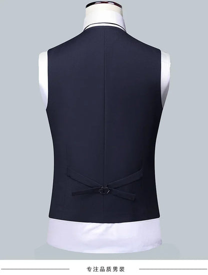 Suit  Outdoor Gentleman Solid-color Men's Fashionable Formal Business Wedding Hosting Banquets Casual and Fitted Gentle Suit