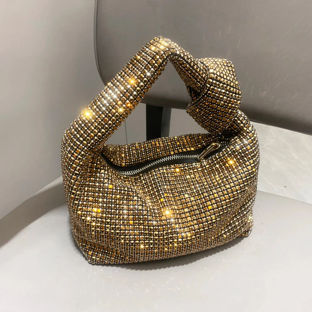 Rhinestones Evening bag silver Crystal Bags for Women Purses and Handbags Luxury Designer banquet bag