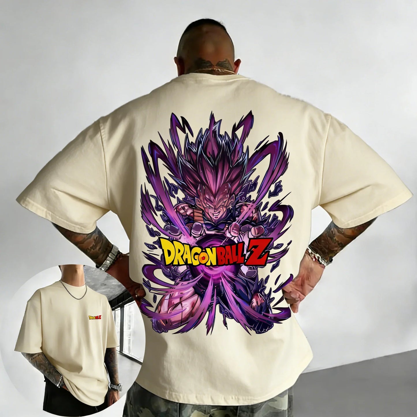 T-shirt Summer New Vegeta Printed Men's and Women's Trendy Versatile Loose Casual Short Sleeve Top