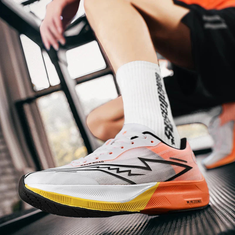 Tênis Esportivo Masculino com Placa de Carbono de Palma Inteira Tênis de Corrida Masculino e Feminino para Maratona com Amortecimento de Choque para Treinamento de Atletismo