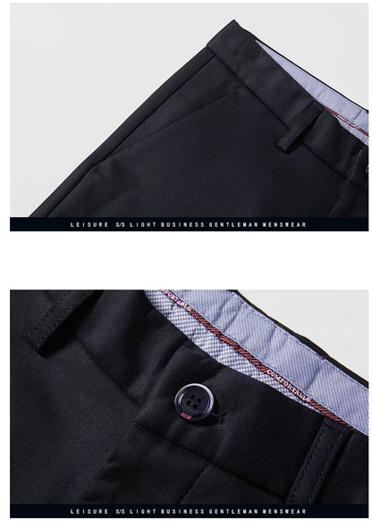 Winter New Flannel Thick Men's Casual Pants Fleece Navy Black Business Straight Slim Stretch Warm Plush Trousers Male