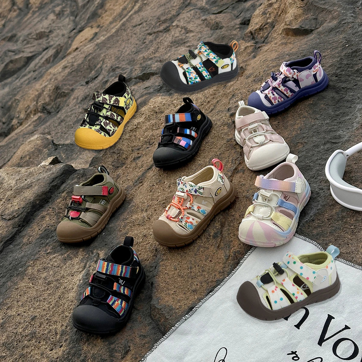 Children Mountain Functional Outdoor Breathable Sports Sandals Summer Baby Candy Color Anti-kick Sandals Boys Girls Beach Shoes