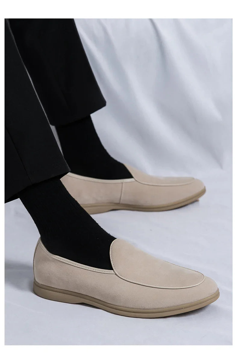 Fashion Men Luxury Brand Loafer Shoes Spring British Style Suede Men's Casual Shoes Breathable Comfort Slip-on Men Wedding Shoes