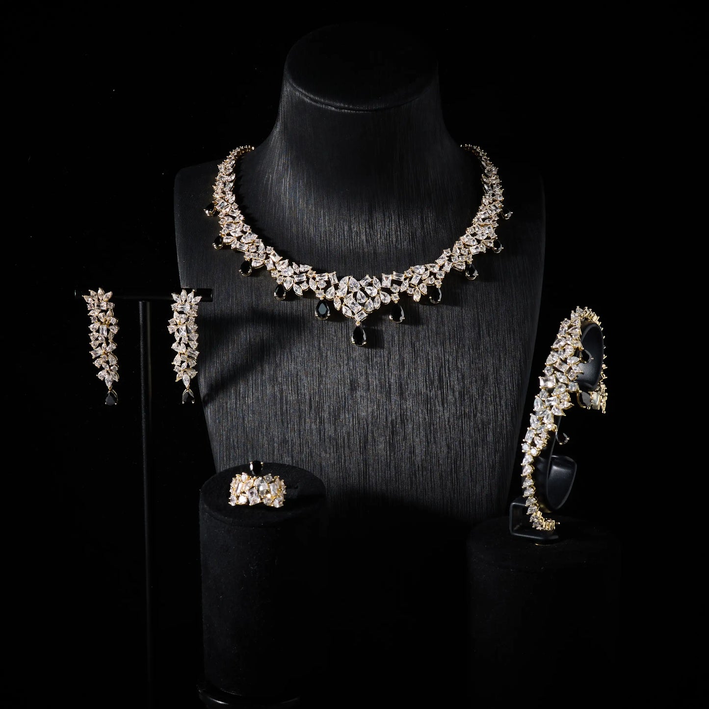 00073 Bridal Cubic Zirconia Necklace Set for Women Dubai Jewelry Sets  Wedding Jewelry Wedding & Engagement Accessories