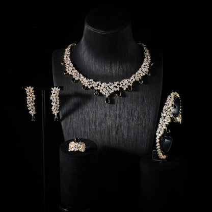 00073 Bridal Cubic Zirconia Necklace Set for Women Dubai Jewelry Sets  Wedding Jewelry Wedding & Engagement Accessories