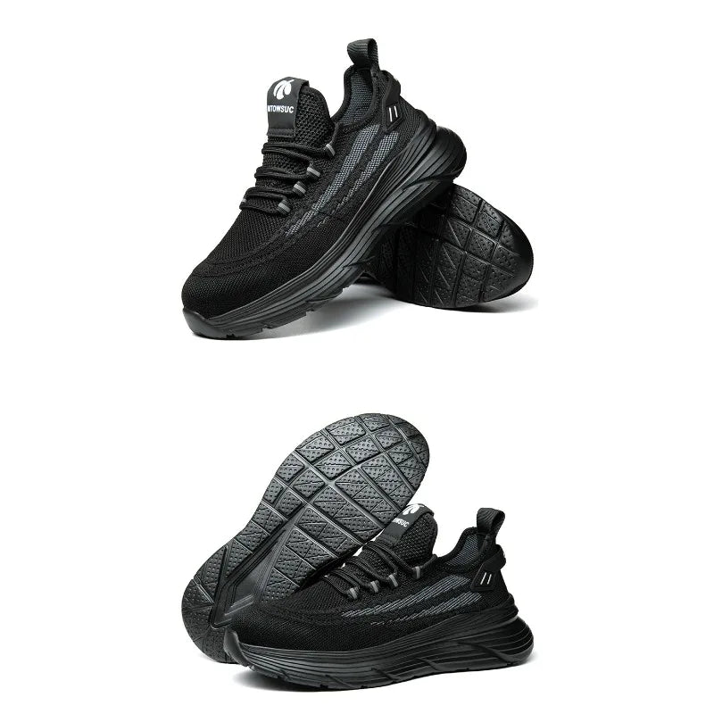 Men's Summer Labor Protection Shoes Insulated Anti-Smashing Anti-Piercing Steel Toe Caps Safety Comfortable Work Footwear