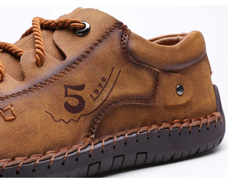 Men Leather Casual Shoes Outdoor Comfortable High Quality Fashion Soft Homme Classic Ankle Non-slip Flats Moccasin Trend