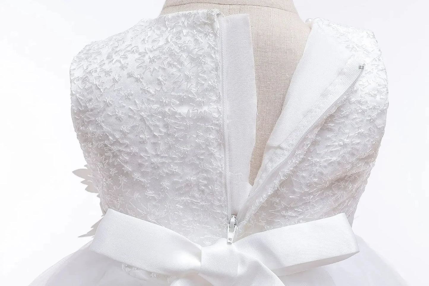 Baby Girl 1st Birthday Baptismal Wedding Dress Princess Dress With Headband Elegant Girls Party Dresses Infant Lace Evening Gown