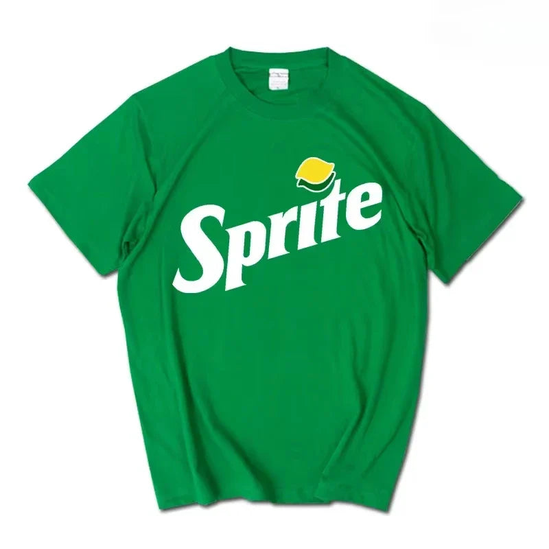 2026 Summer New Trendy Brand INS Pepsi Cola Joint T-shirt Sprite Coca-Cola Men's and Women's Loose Cotton Couple's Short Sleeves