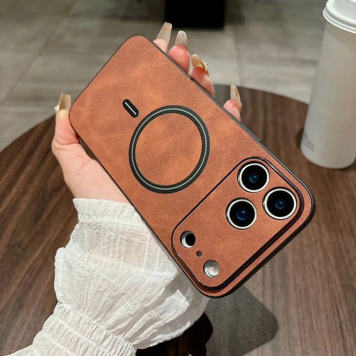 Magnetic Leather Case for iPhone 17 Pro Max 17 Air 17Pro