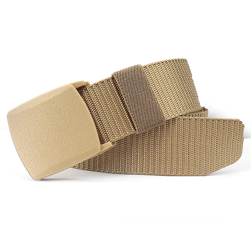3.8X110cm High Quality Automatic Buckle Nylon Men Belt Outdoor Hunting Multifunctional Tactical Canvas Camouflage Belt for Women