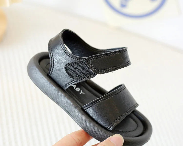 New Children Summer Sandals Boys Girls Fashion Pure Color Hook Sandals Baby Soft Breathable Shoes Kids Summer Beach Sandals