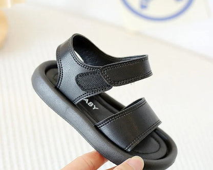 New Children Summer Sandals Boys Girls Fashion Pure Color Hook Sandals Baby Soft Breathable Shoes Kids Summer Beach Sandals
