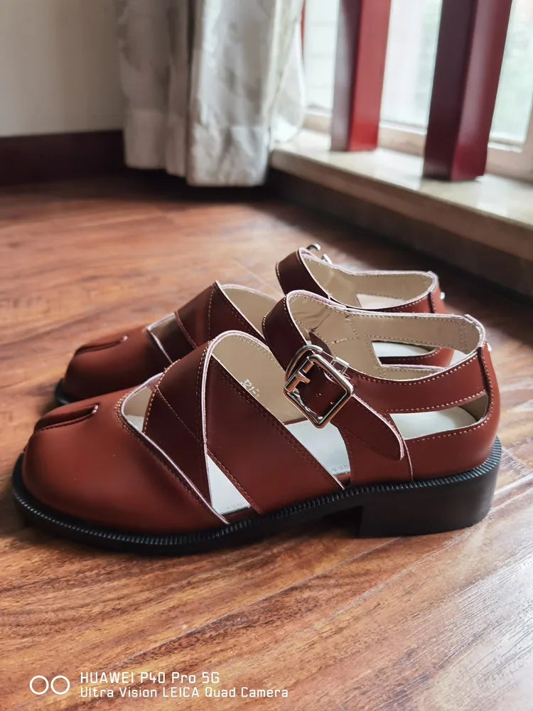 Fashion Women's Shoes New High Quality Leather Split Toe Mary Jane Shoes Comfortable Low Heel Women Shoes Lolita