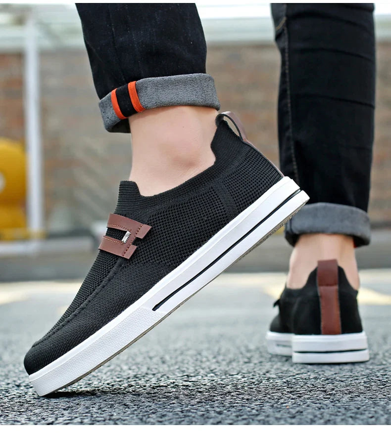 New Fashion Men Casual Shoes Lightweight Breathable Outdoor Walking Sports Shoes Driving Shoes Men Flat Canvas Shoes Large Size