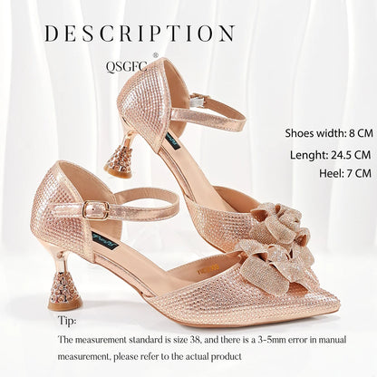 Spot Goods Nigeria High Quality Heels Pumps And Bag Handmade Flowers Fashion Design For Nigeria Wedding Party