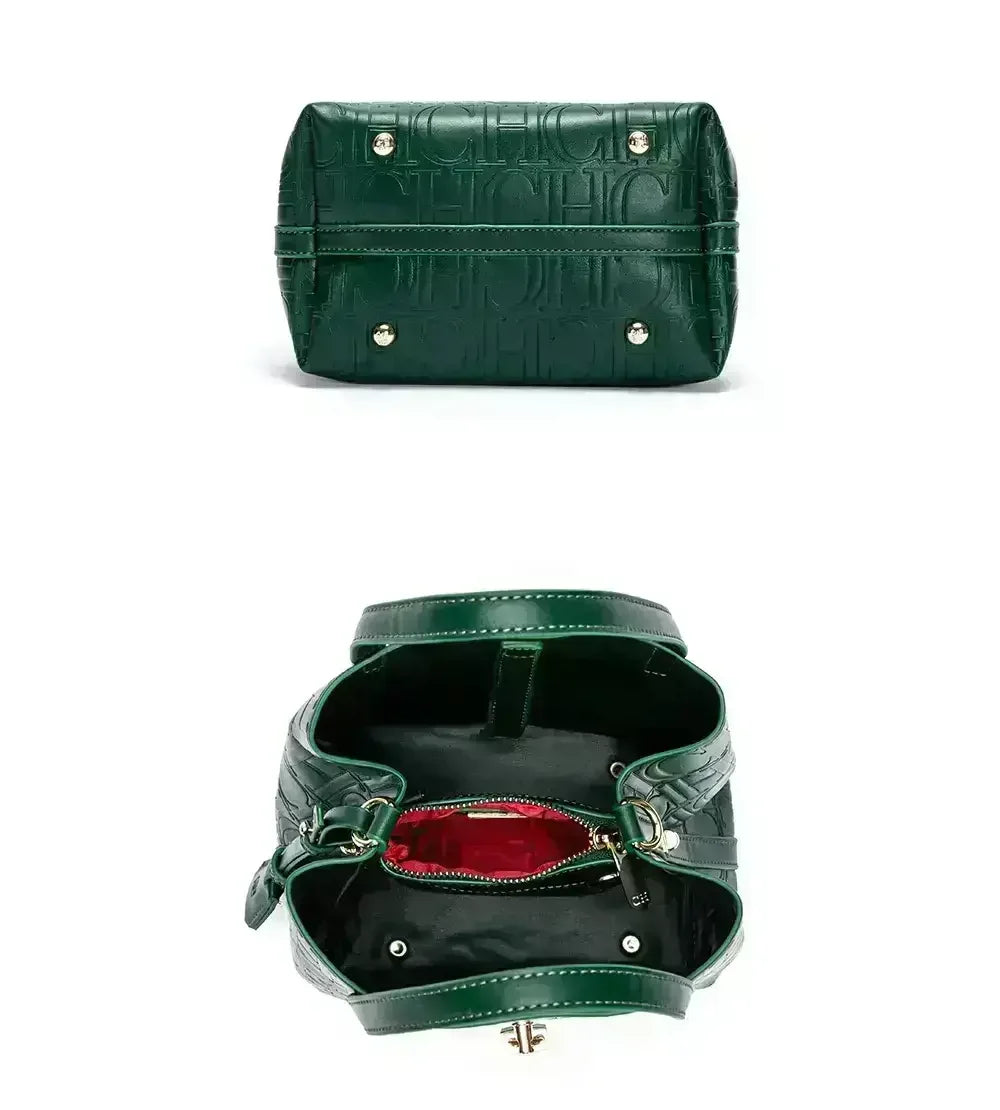 Large Capacity Handbag Luxury Brand Temperament Letter Print with Lock Design 2025 Trendy Women's Crossbody Bag